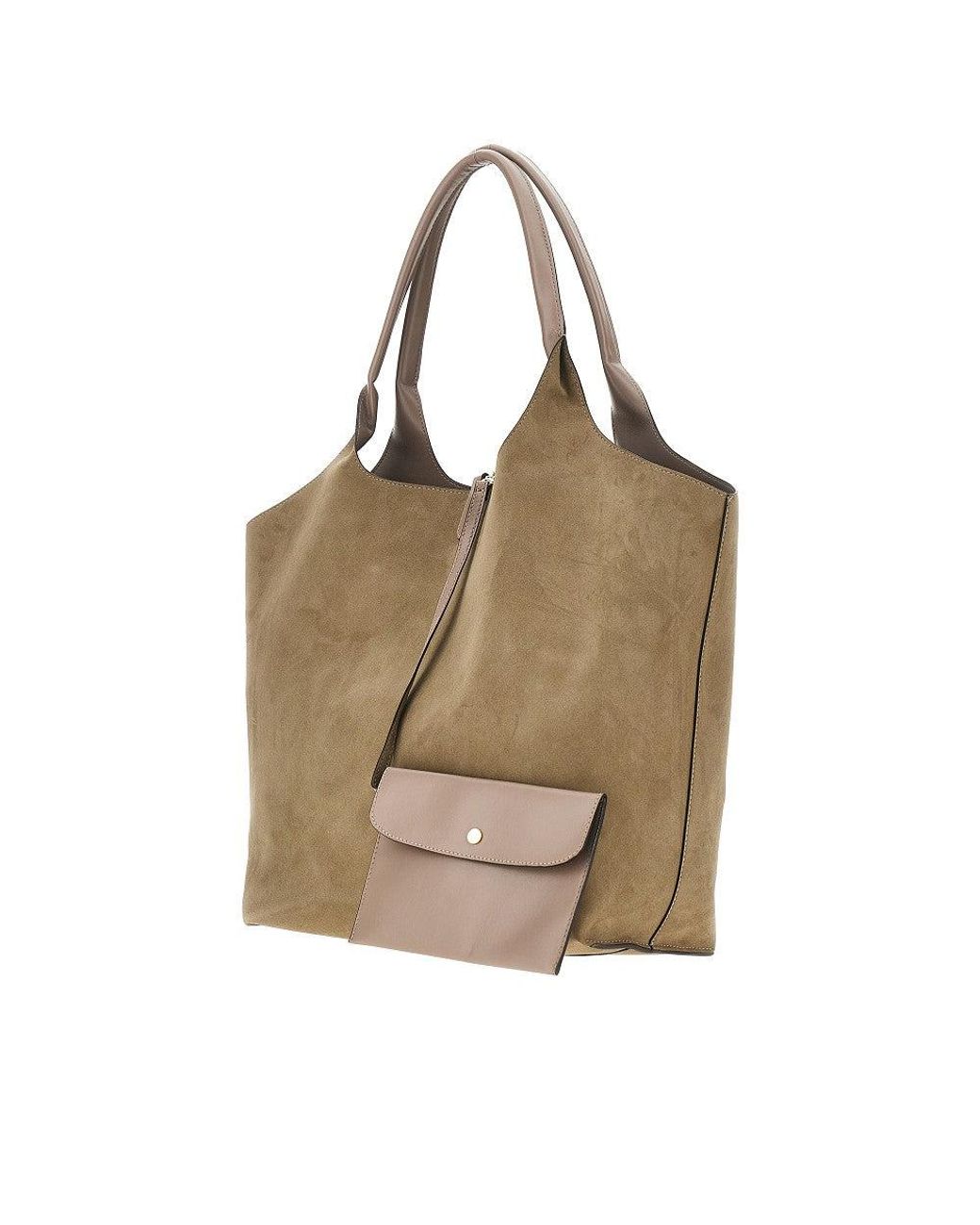 Stella McCartney Brown Vegan Leather Reversible Tote Bag