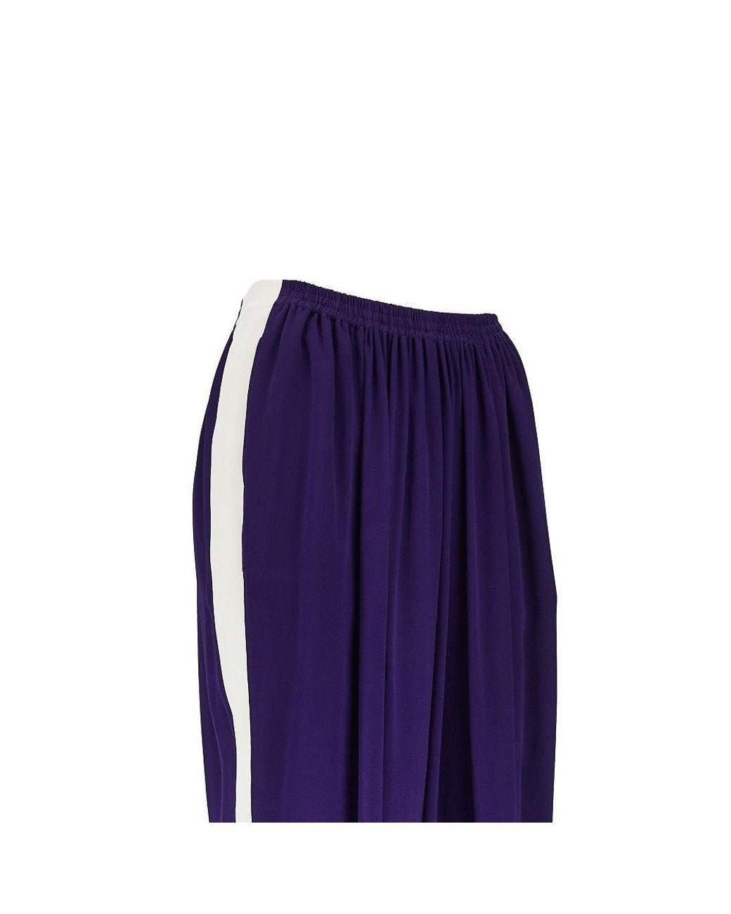 Alaïa Purple Elasticated Waist Cady Pants