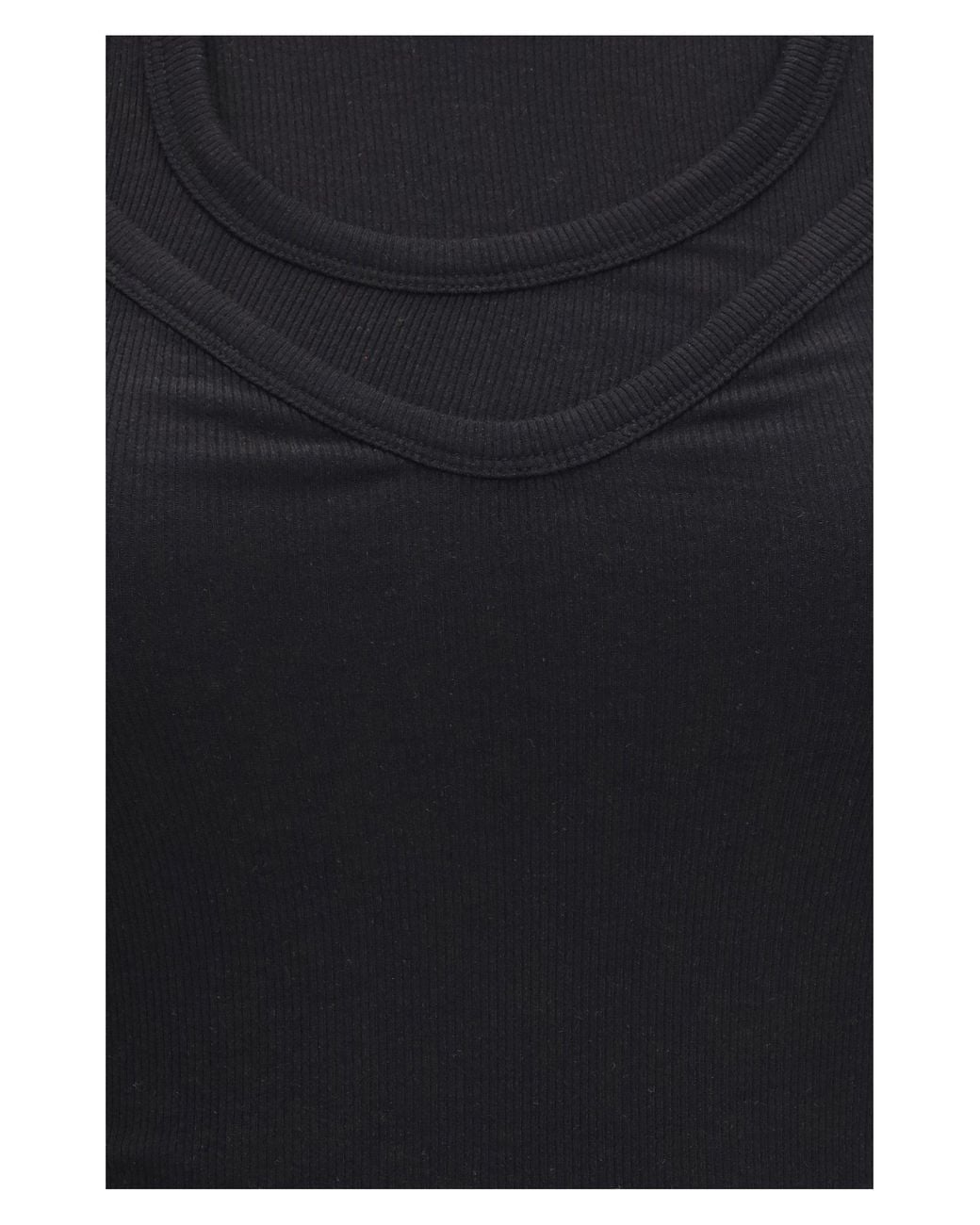 ALAINPAUL Black Tank Top Multi-Layer