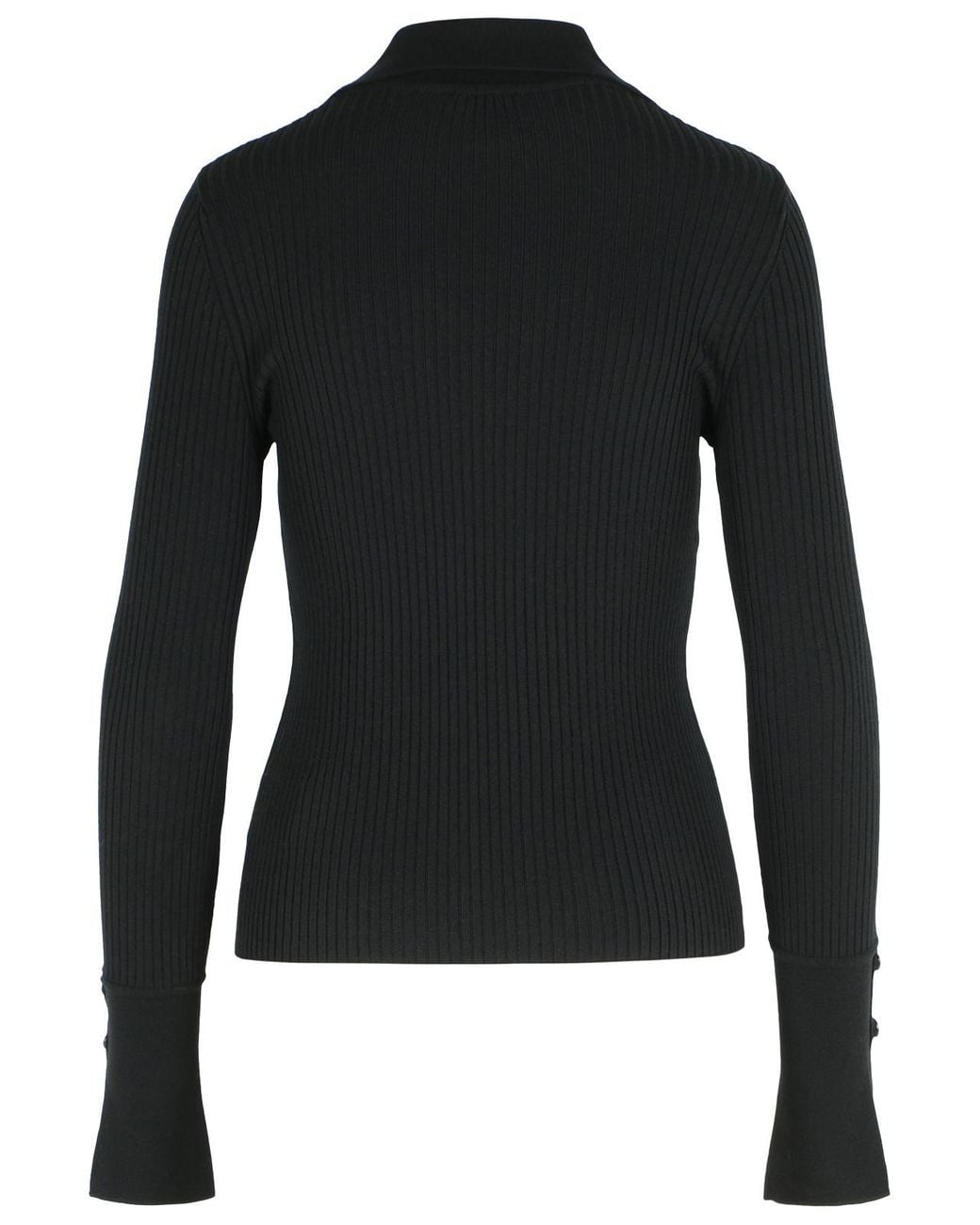 Courreges Black Polyester Blend Polo Shirt