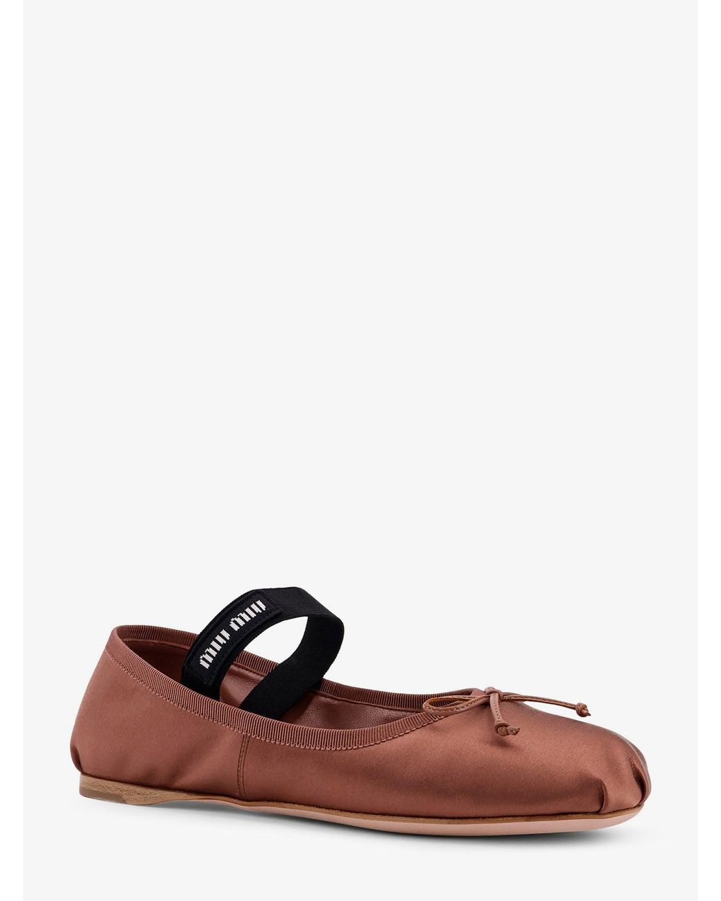 Miu Miu White Satin Ballerinas