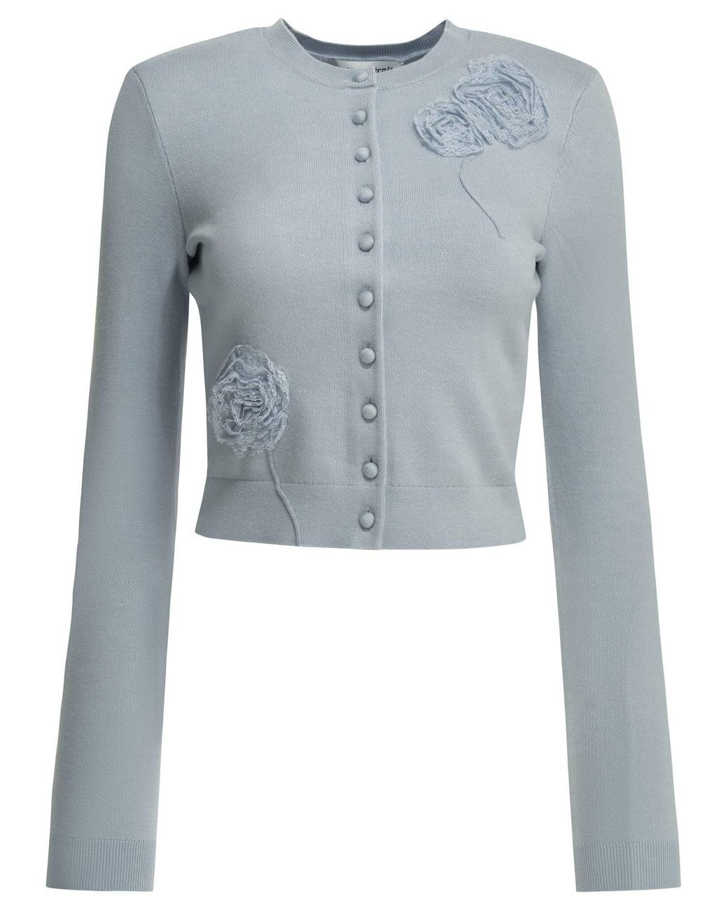 Self-Portrait Blue Embroidered Cardigan