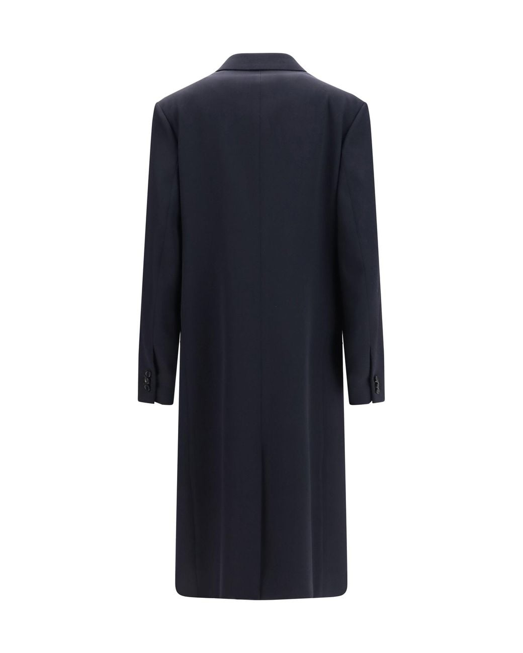 Loewe Blue Wool Coat Dark