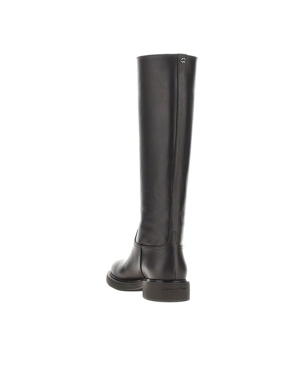 Gianvito Rossi Black 'Ascott' Leather Boots