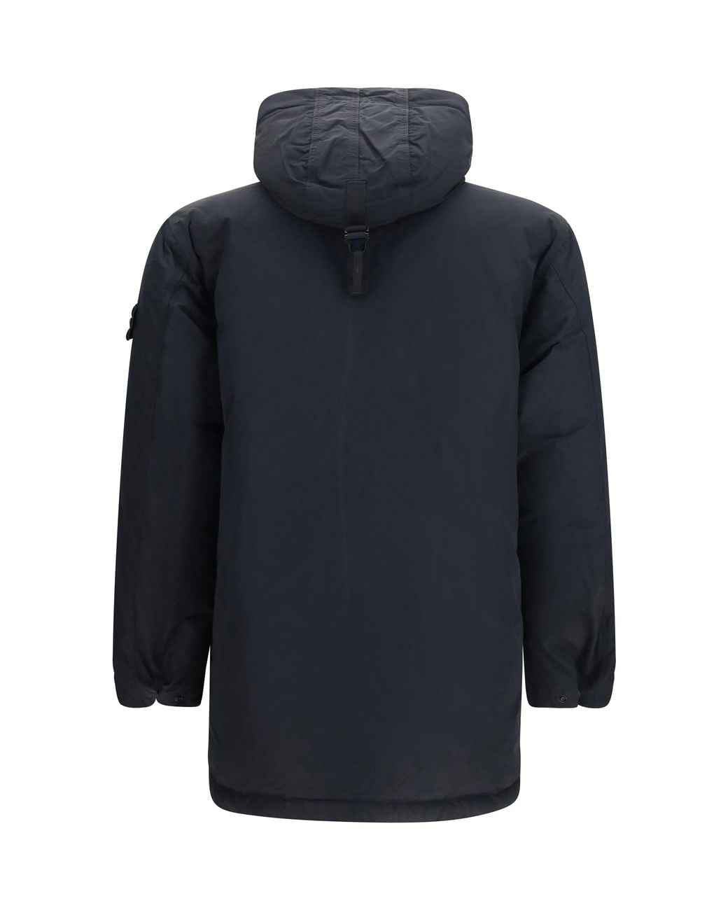Stone Island Blue Long Down Jacket for men