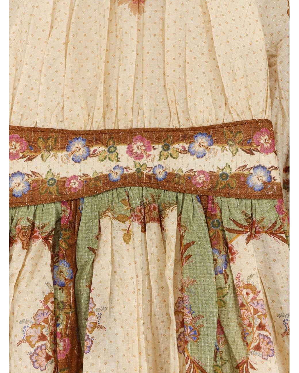 Zimmermann Natural Indra Cotton And Silk Dress