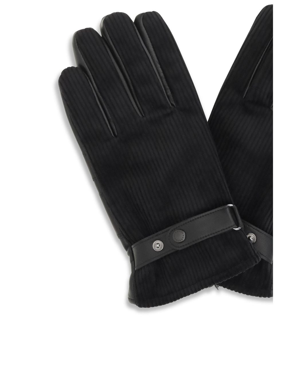 Barbour Black Nelson Leather Gloves for men
