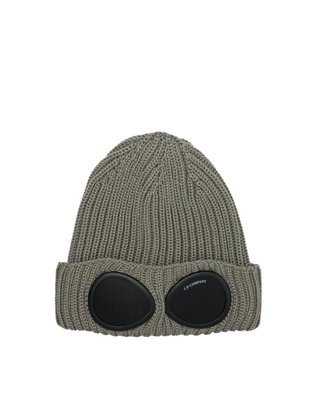 C P Company Gray "Goggle" Beanie for men