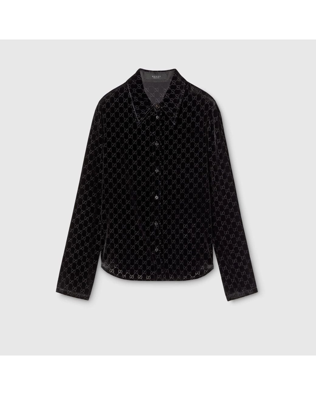 Gucci Black Velvet Gg Skirt
