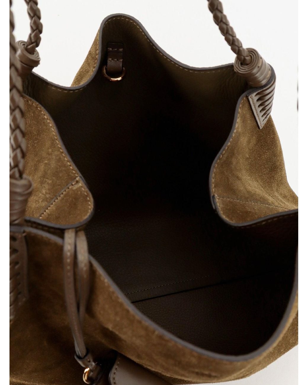 Etro Brown Libra S Arnica Suede Shopping Bag
