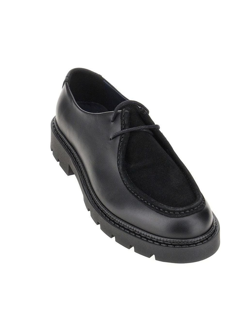 Bianco Blue Leather 'Moc-Toe' Shoes for men