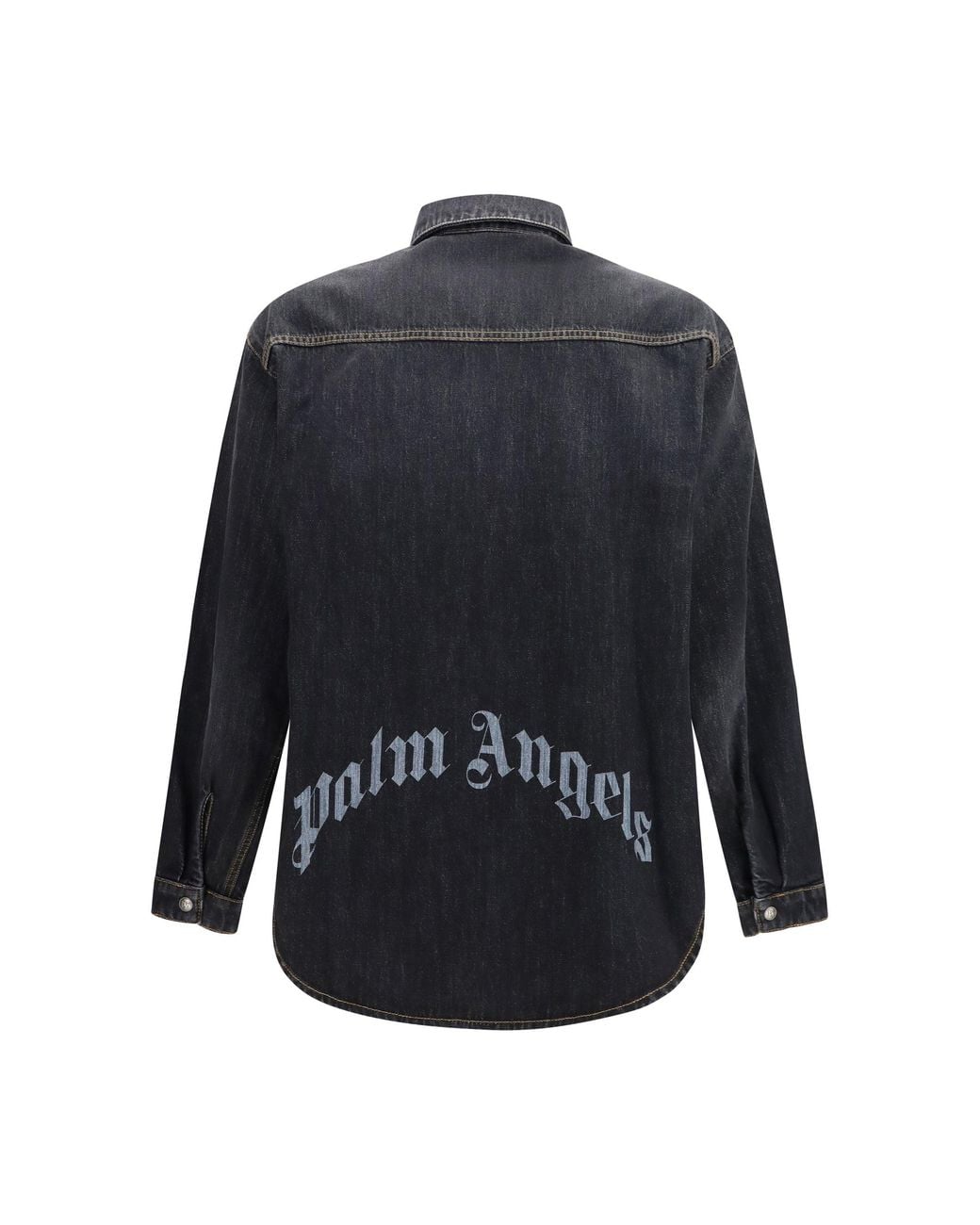 Palm Angels Blue Denim Shirt Vintage for men