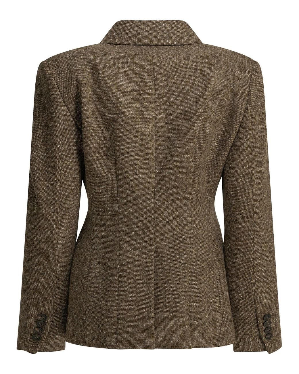 Brunello Cucinelli Green Double-Breasted Wool Blazer