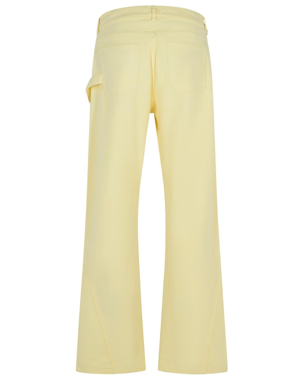 J.W. Anderson Yellow Jw Anderson Workwear' Cotton Pants With Twisted Leg for men