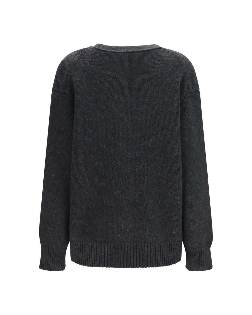The Row Black Pranavi Cashmere Cardigan Charcoal Melange