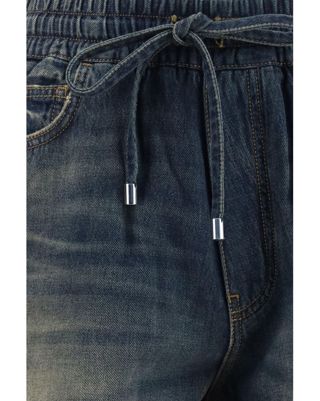 Amiri Blue Shorts Drawstring Denim for men