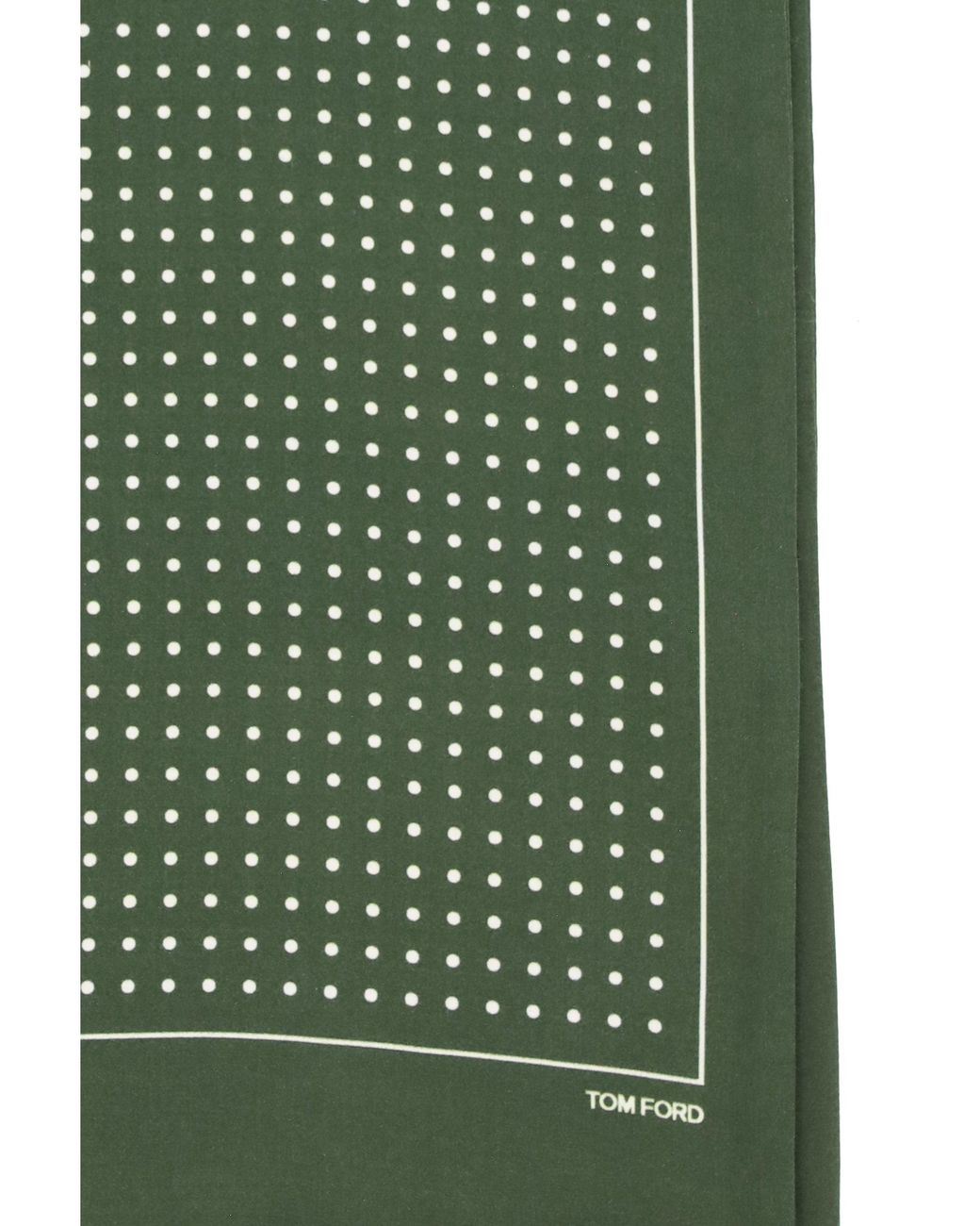 Tom Ford Green Polka Dot Scarf for men