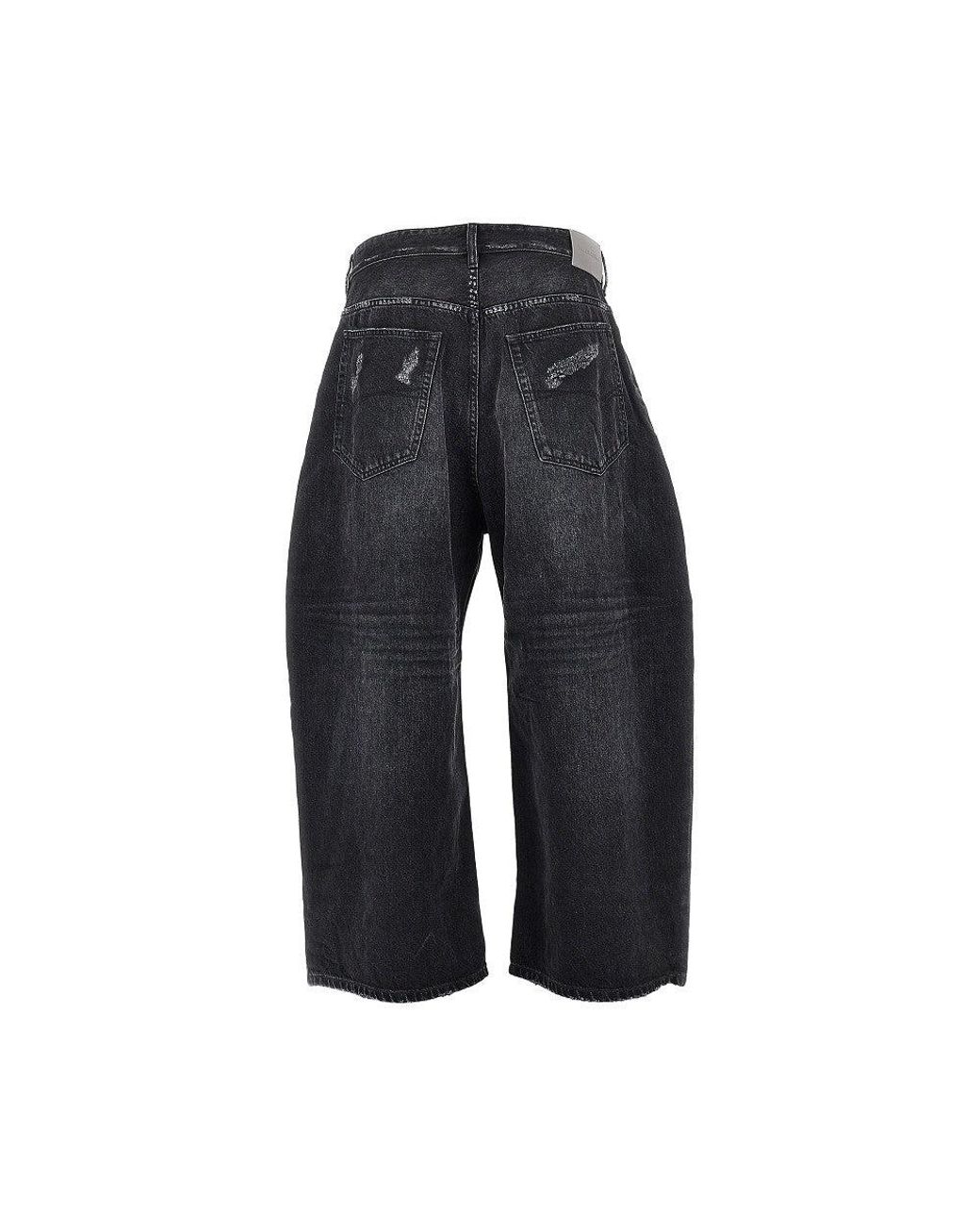 Balenciaga Blue Curved Wide Leg Jeans for men