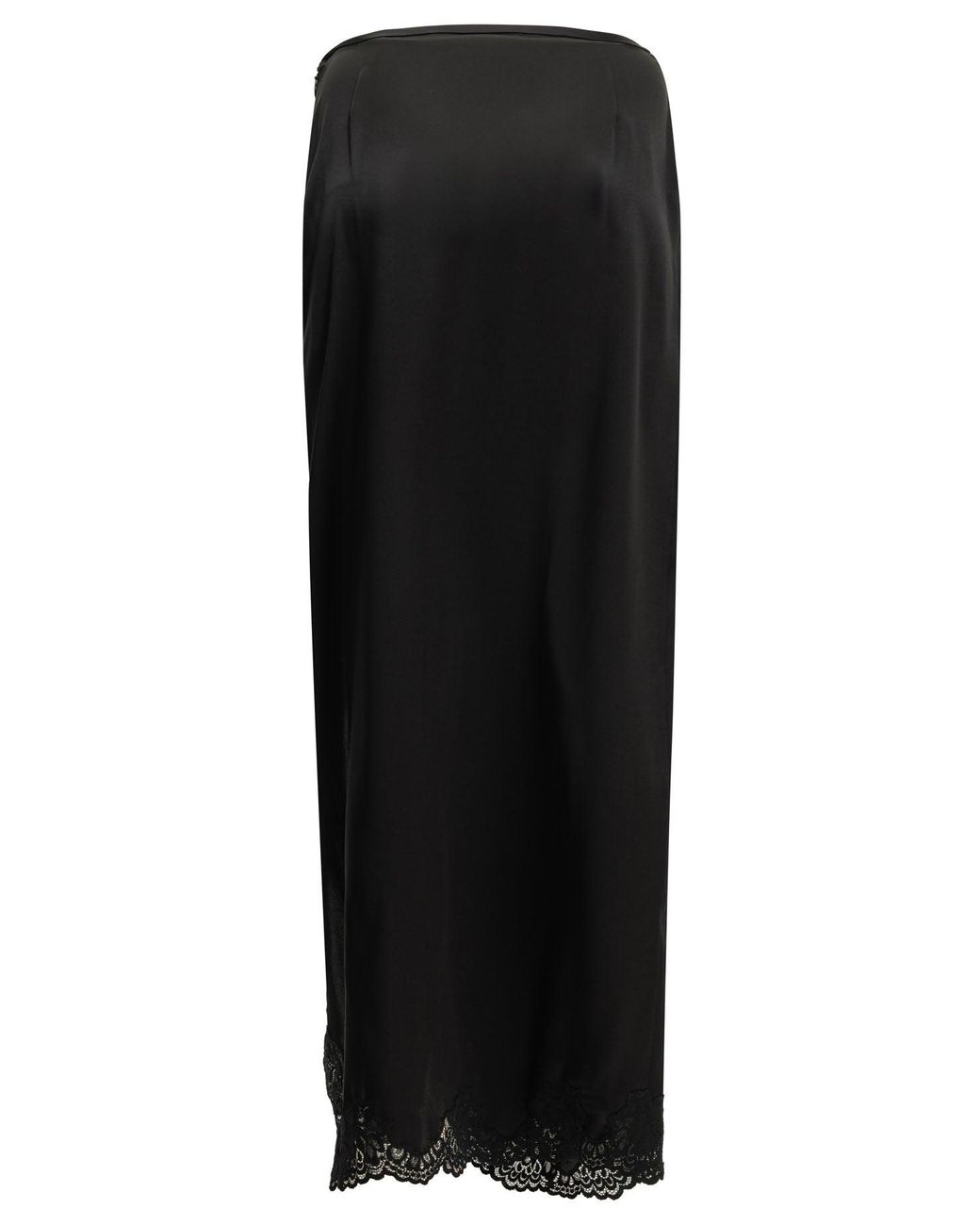 Valentino Black Long Skirt With Ruffles