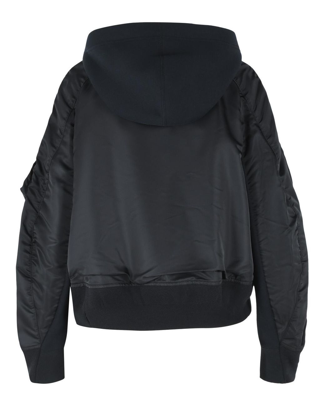 Sacai Black Cotton Blend Hoodie