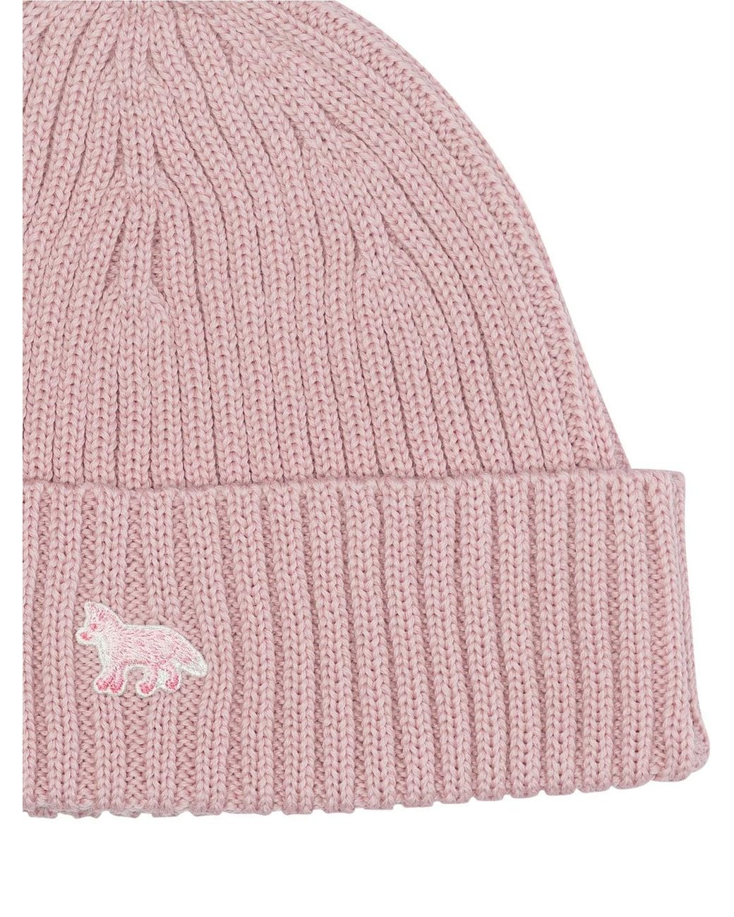 Maison Kitsuné Pink "Baby Fox" Beanie