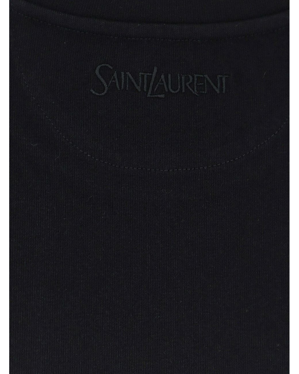 Saint Laurent Black Certified Cotton T-Shirt for men