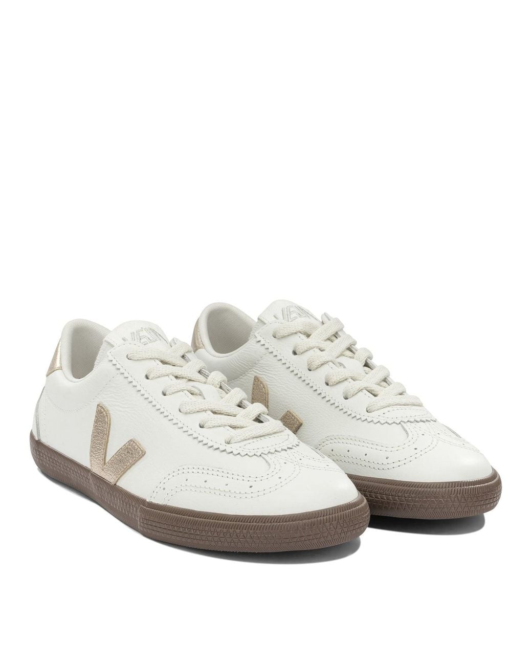 Veja White Volley Low-Top Sneakers
