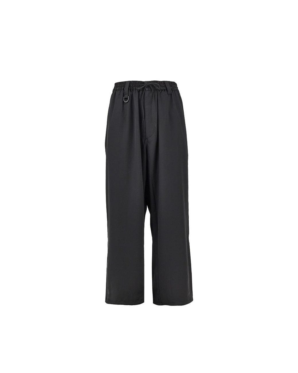 Y-3 Black Gradient 3 Stripes Satin Track Pants for men