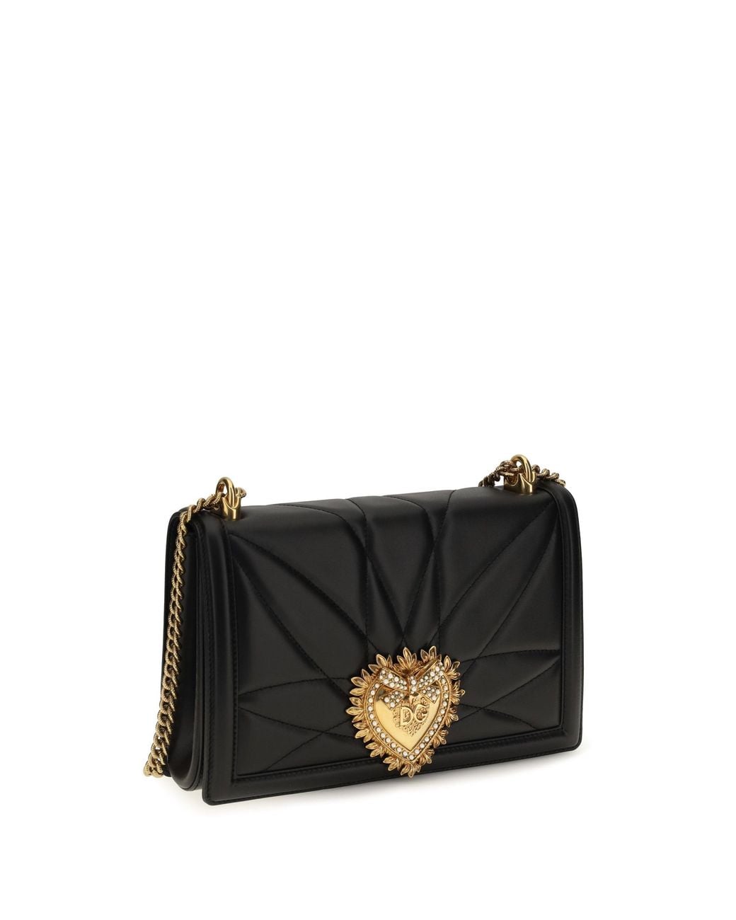 Dolce & Gabbana Black Dolce & Gabbana Large Devotion Shoulder Bag