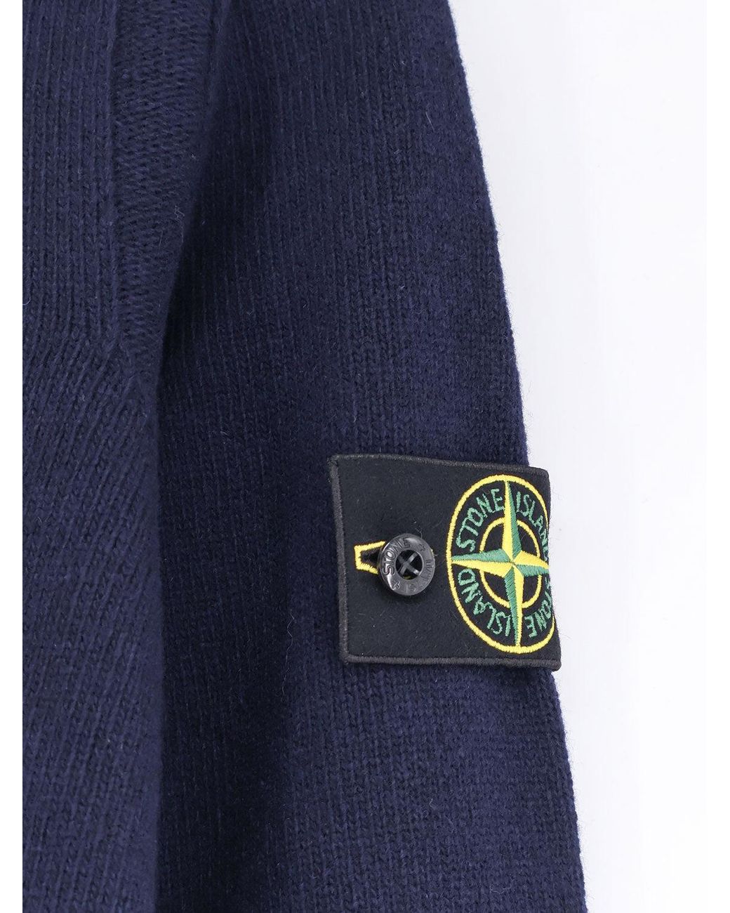 Stone Island Blue Virgin Wool Blend Sweater for men