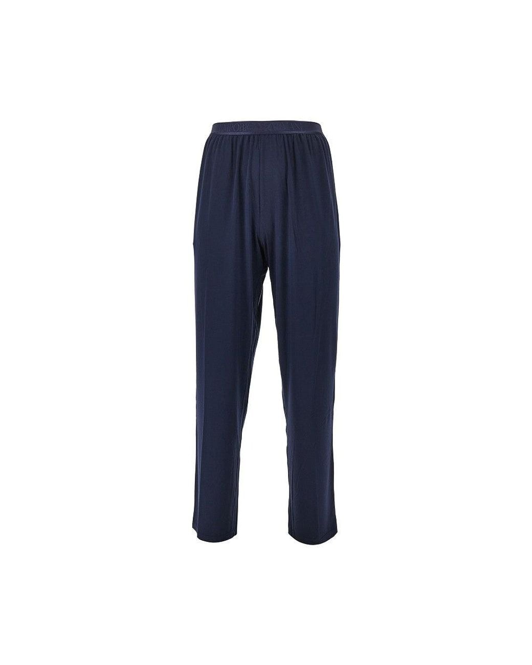 EA BODYWEAR Blue Stretch Modal Loungewear Pants for men