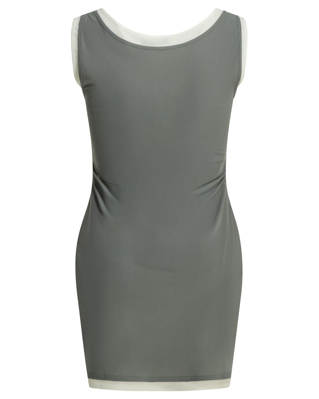 Miu Miu Gray Stretch Jersey Short Dress