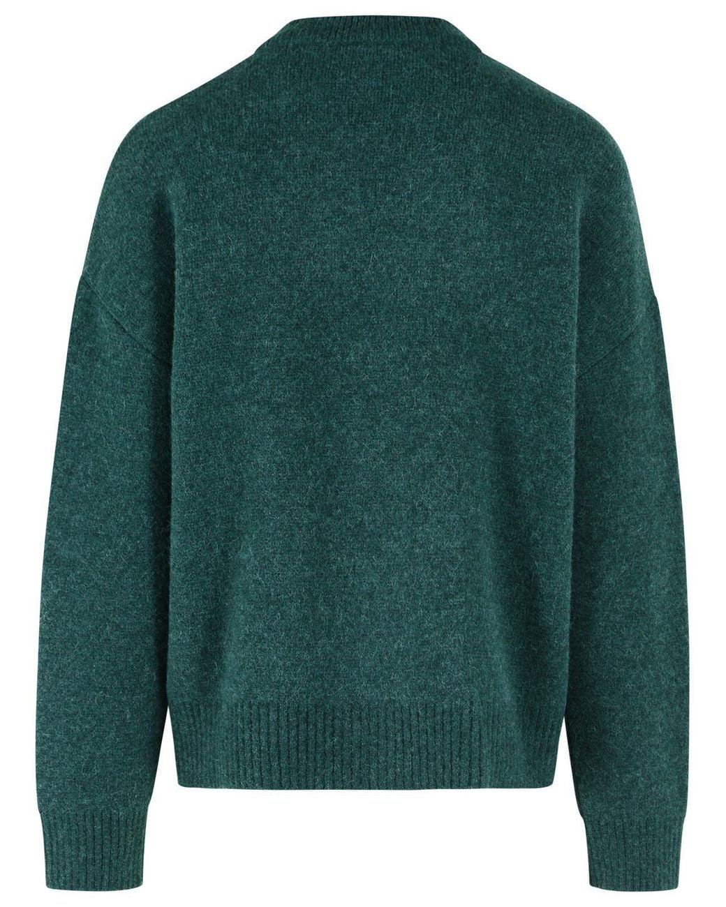 AMI Green Ami De Cœur Alpaca Cardigan for men
