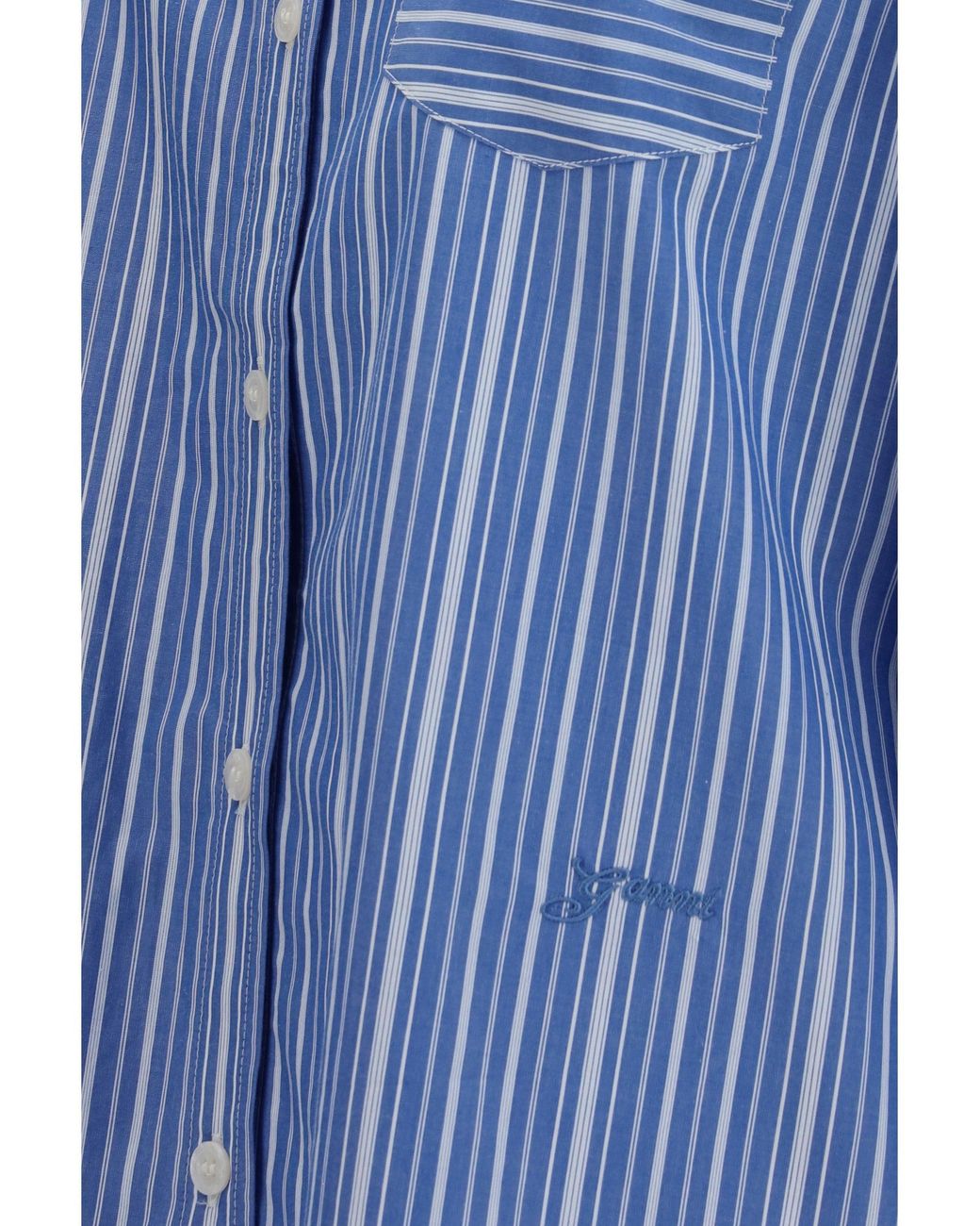 Ganni Blue T-Shirt Striped Cotton