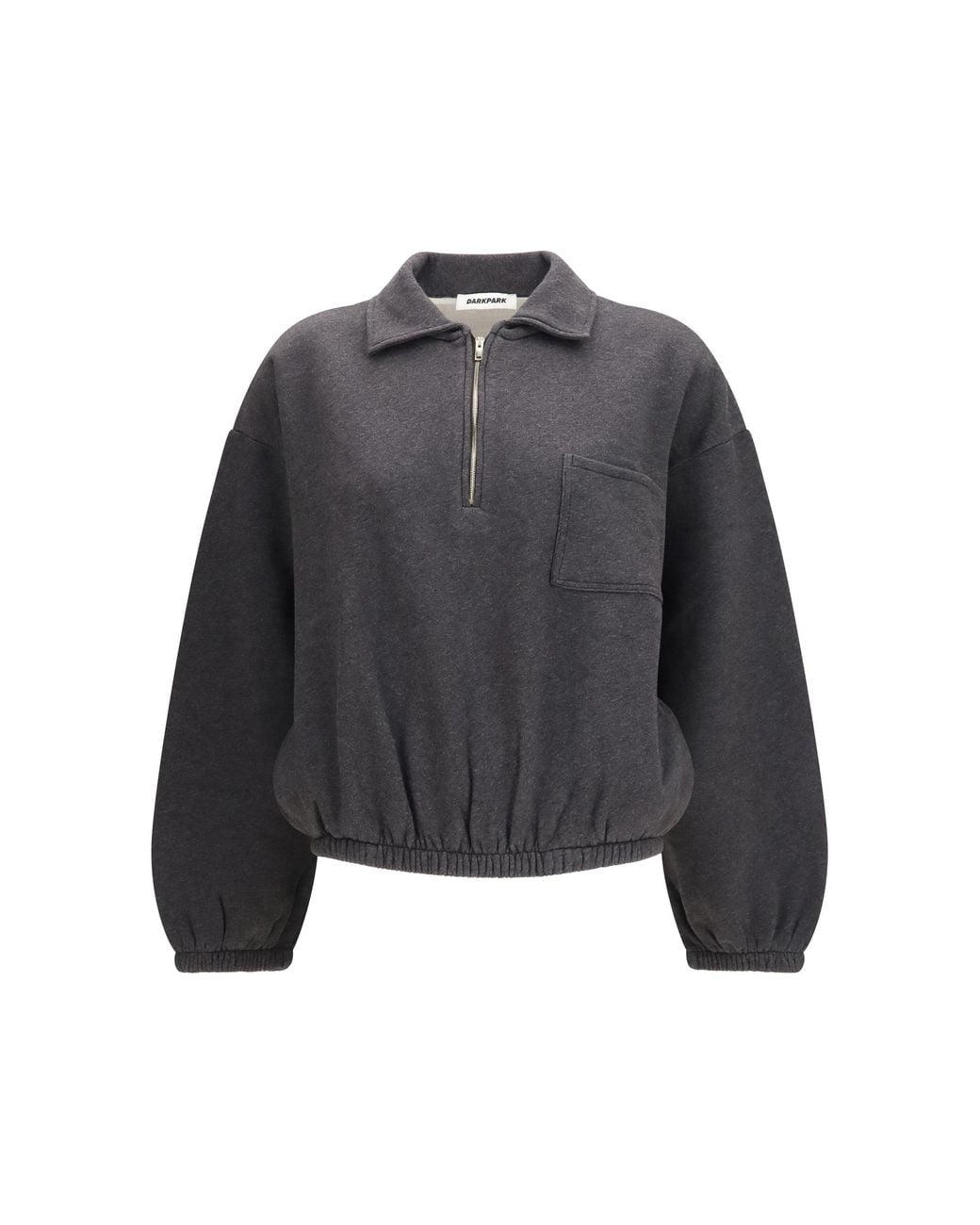 DARKPARK Gray Alva Crop Zip-Up Sweatshirt Dark