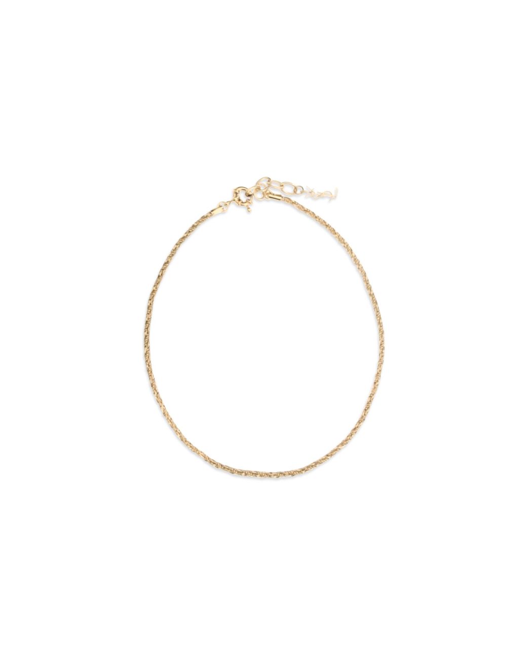 Saint Laurent White Metal Chain Necklace
