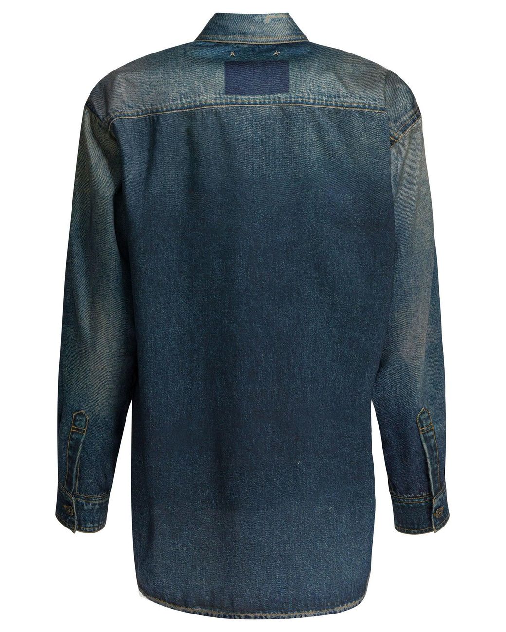 Golden Goose Deluxe Brand Blue Denim Overshirt Jacket