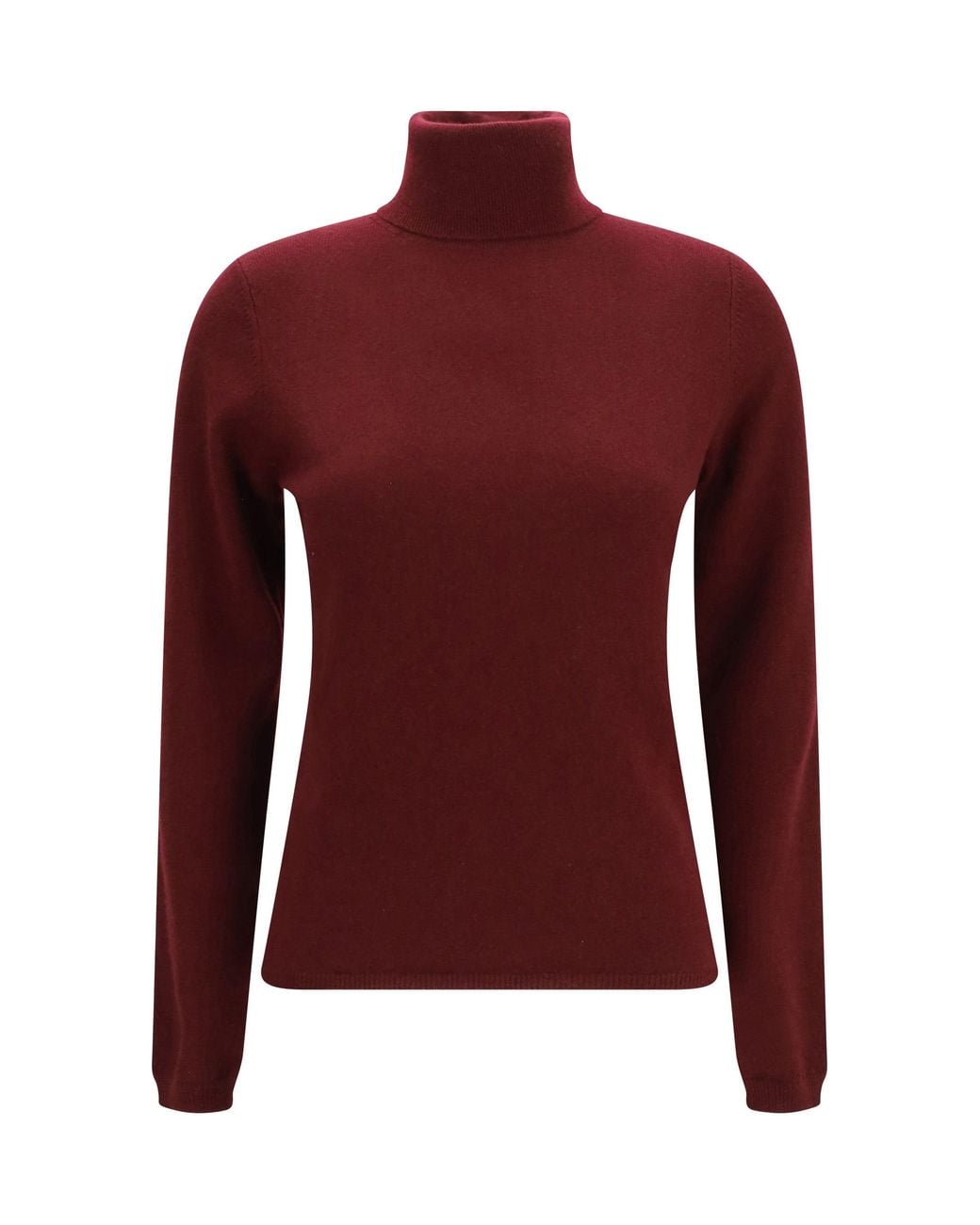 Allude Red Cashmere Turtleneck Sweater