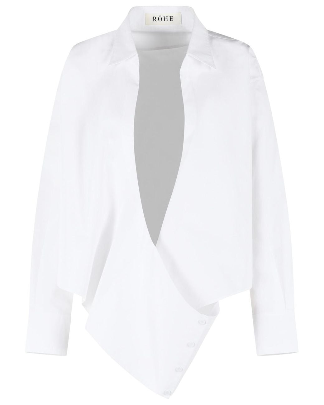 Rohe White Wrap Cotton Shirt
