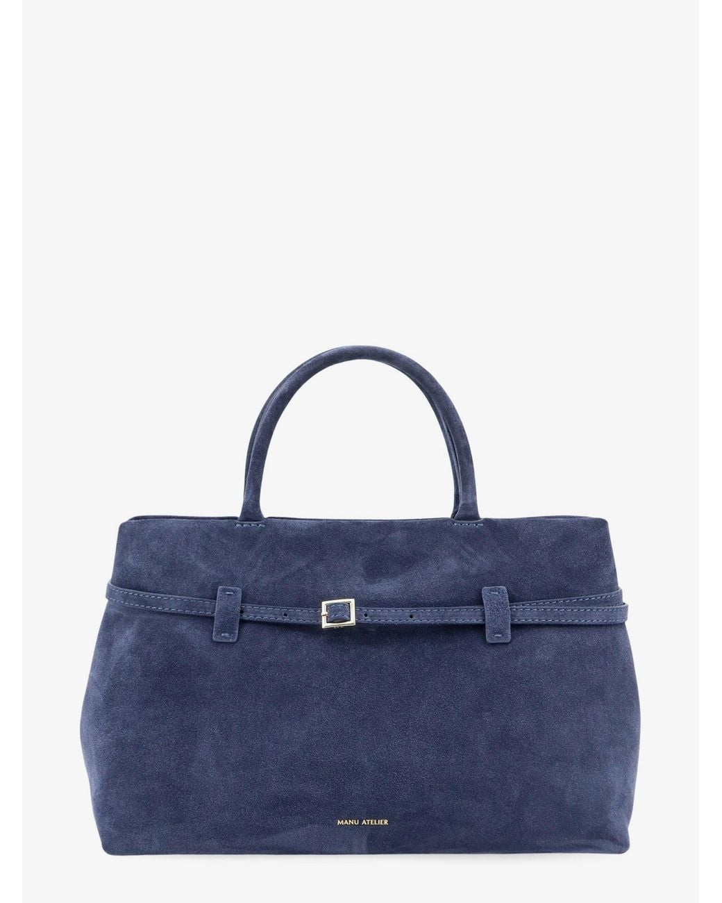 MANU Atelier Blue Le Cambon 35 Suede Handbag
