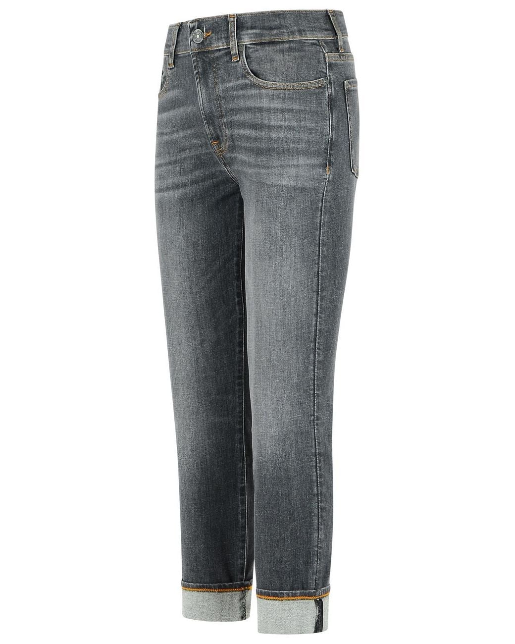 7 For All Mankind Gray Relaxed Skinny Jeans