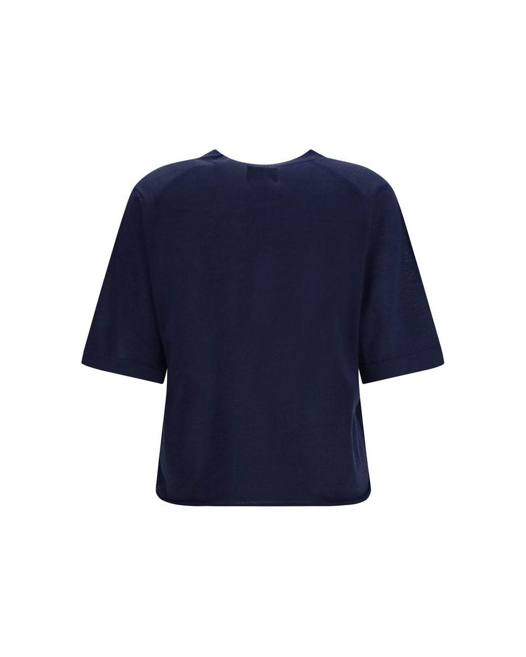 Loulou de Saison Blue Nala Fine-Knit Cashmere T-Shirt