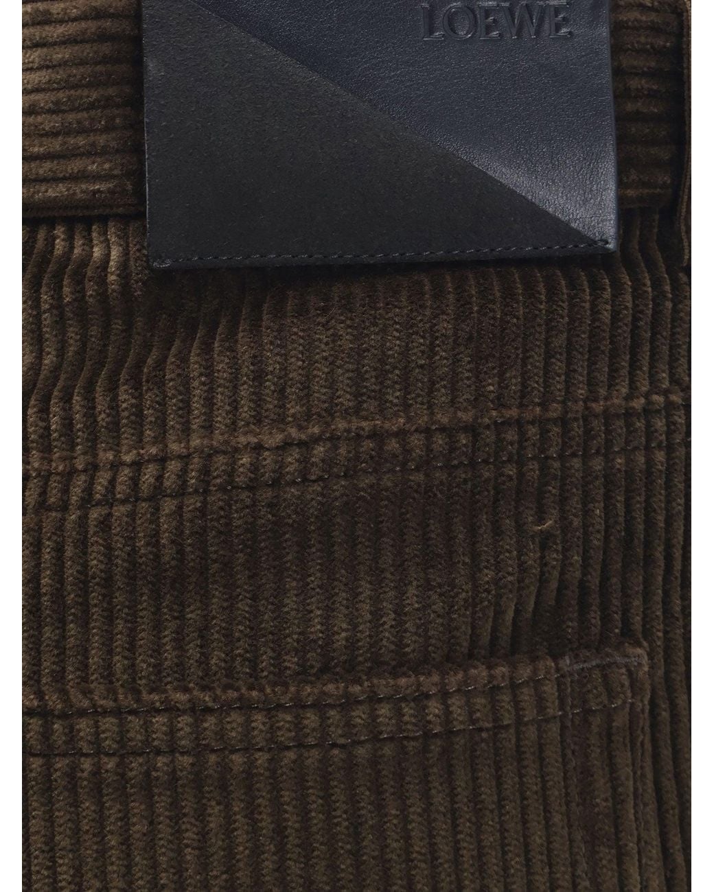 Loewe Gray Velvet Trousers for men