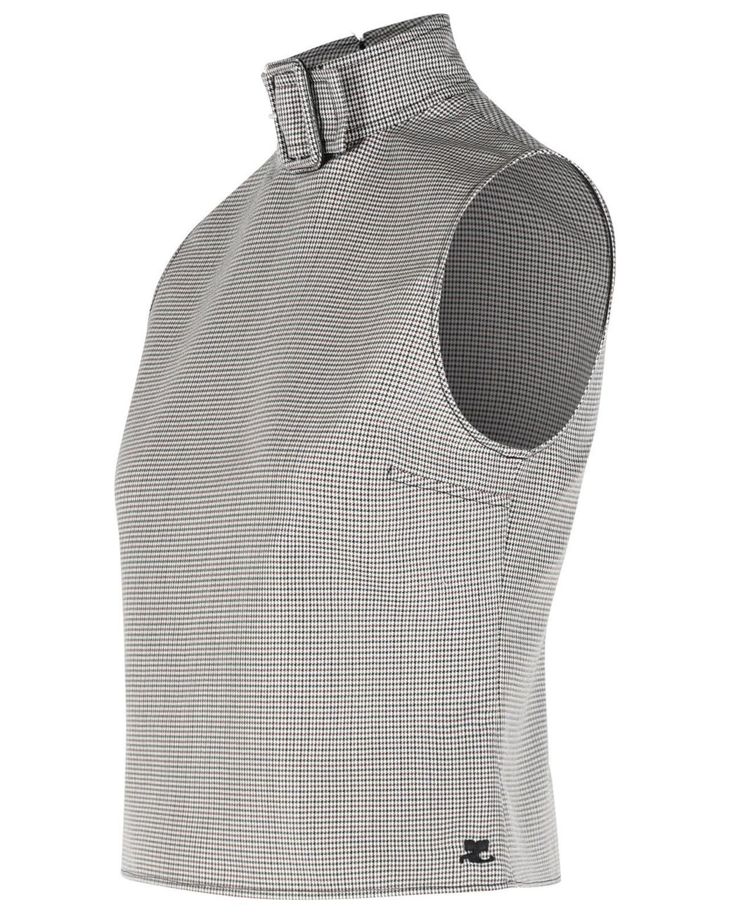 Courreges Gray 'Buckle' Tank Top