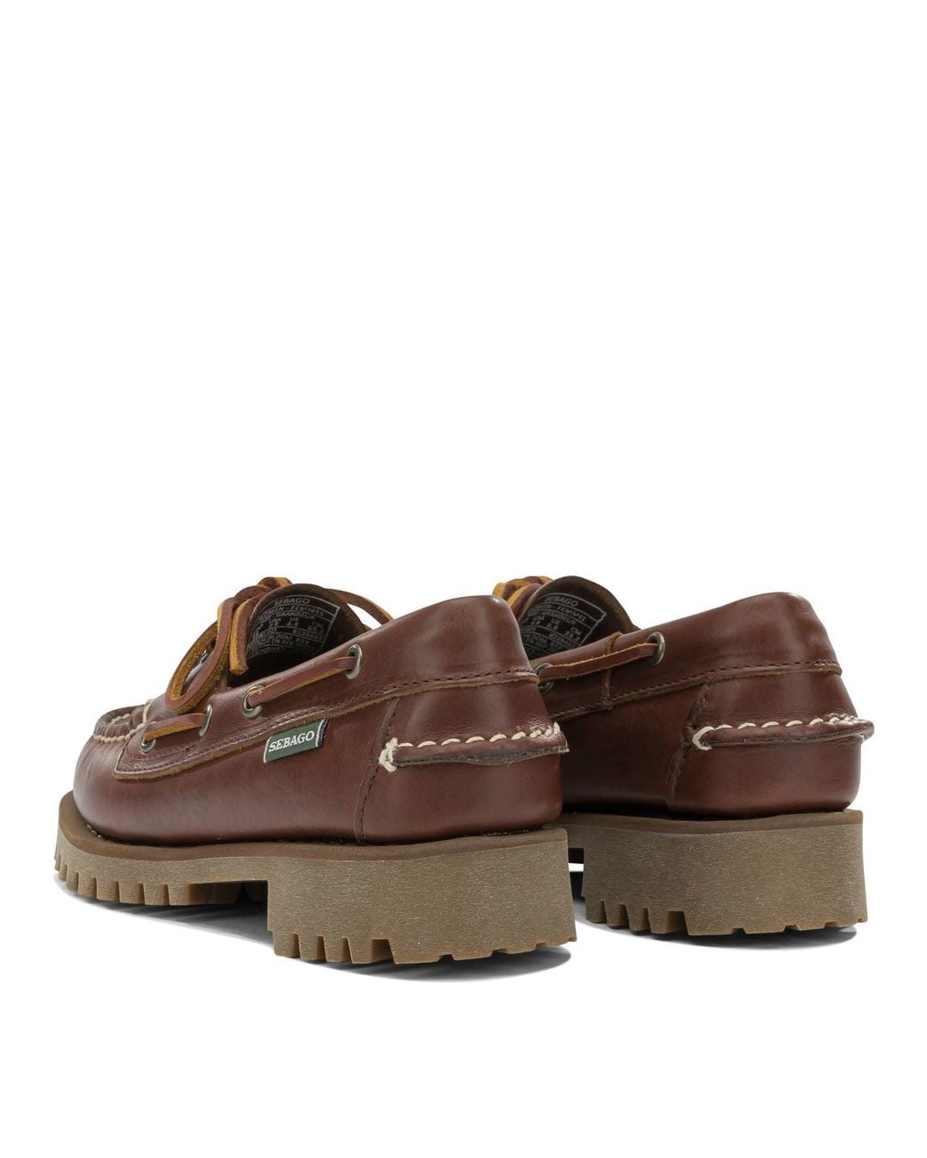 Sebago Brown Ranger Waxy Lace-Up Loafers