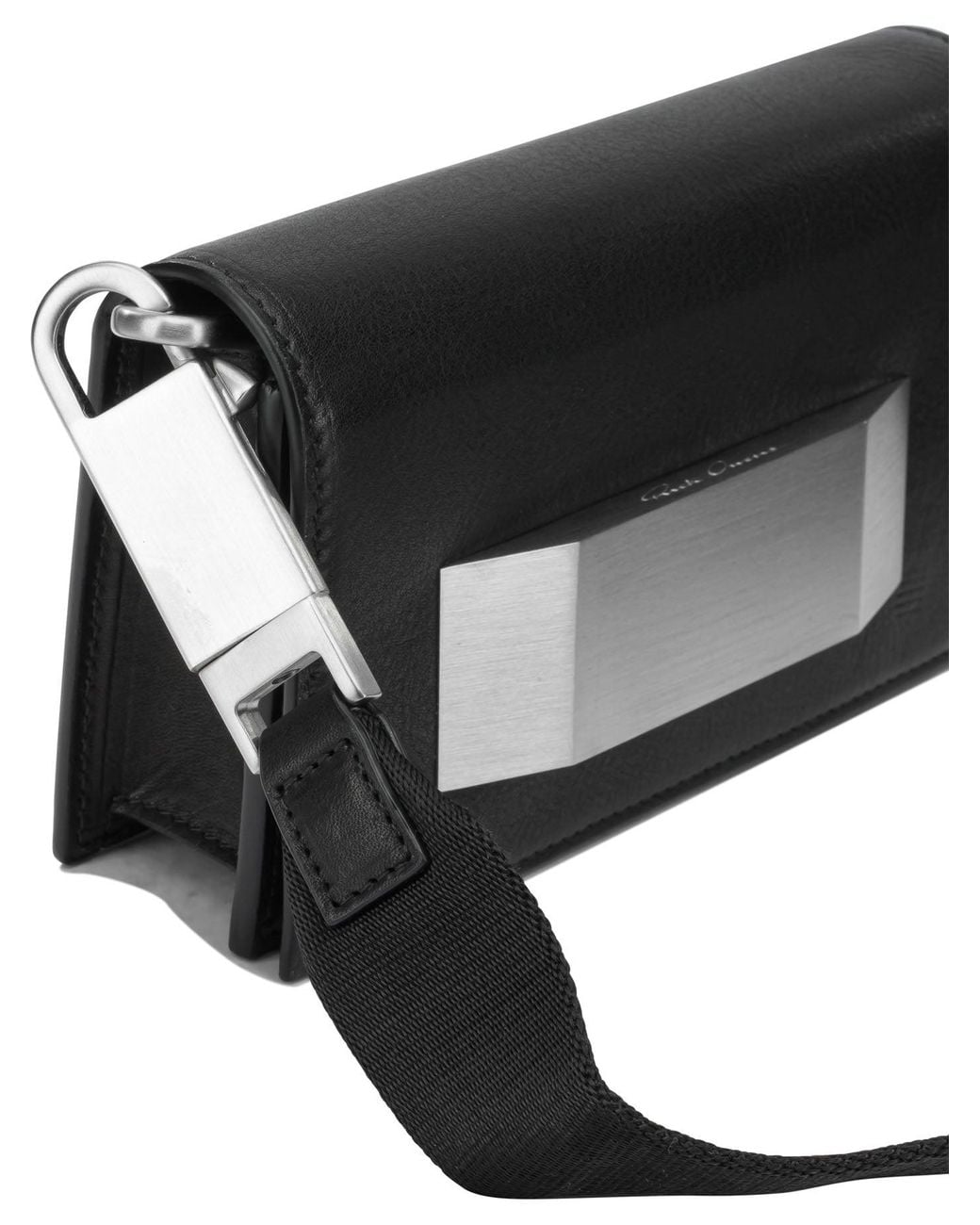 Rick Owens Black "Mini Griffin" Small Shoulder Bag