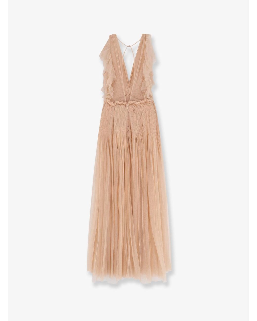 Elisabetta Franchi White Evening Gown Rhinestones