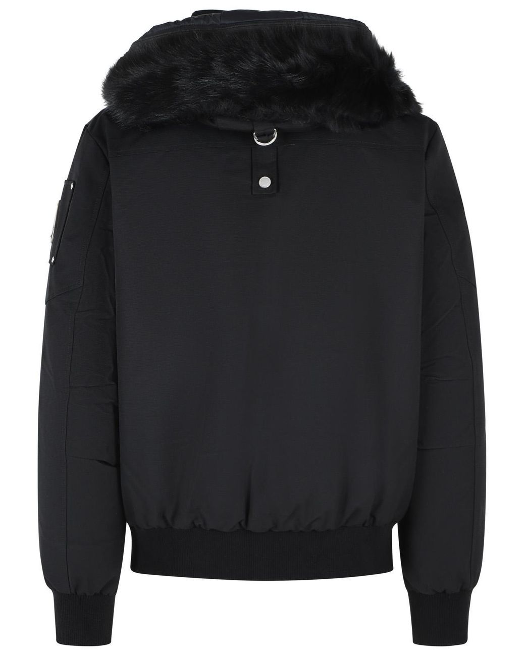 Moose Knuckles Black 'Original Ballistic' Cotton Blend Bomber Jacket for men