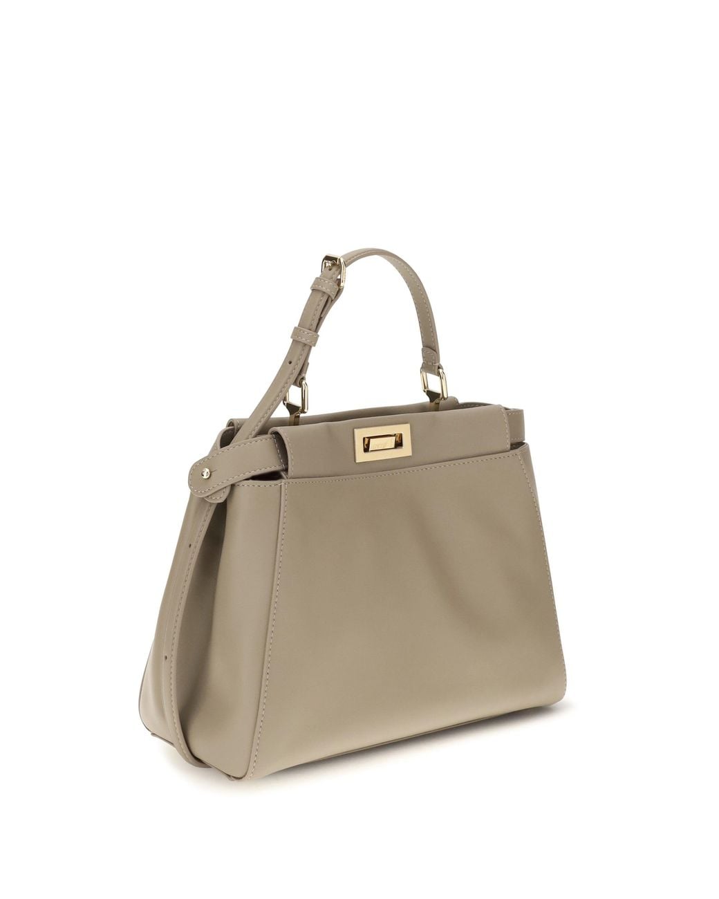 Fendi Natural My Peekaboo Small Shoulder Bag Tortora