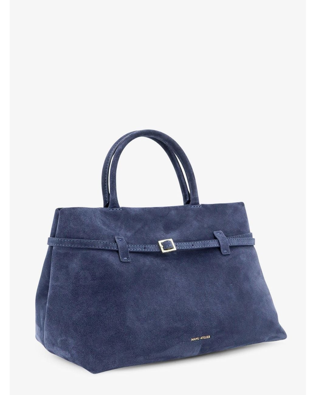 MANU Atelier Blue Le Cambon 35 Suede Handbag